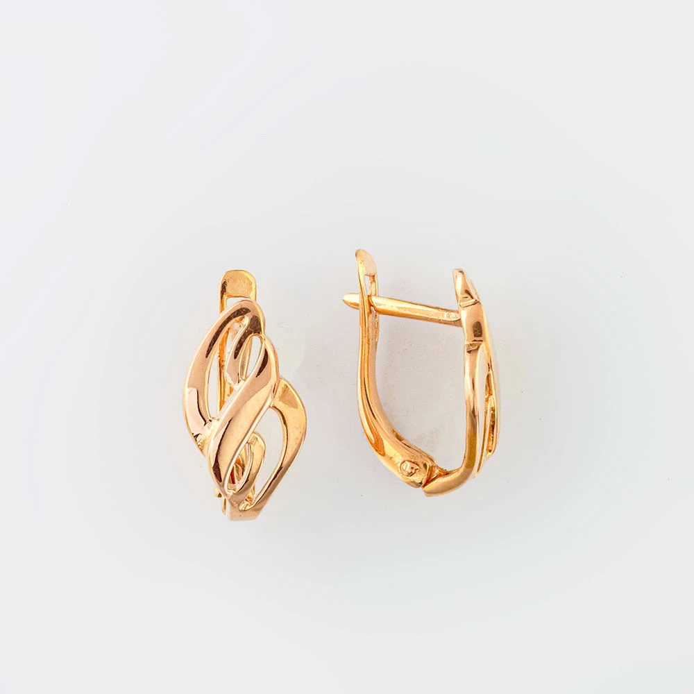 Серьги из красного золота 585 пробы