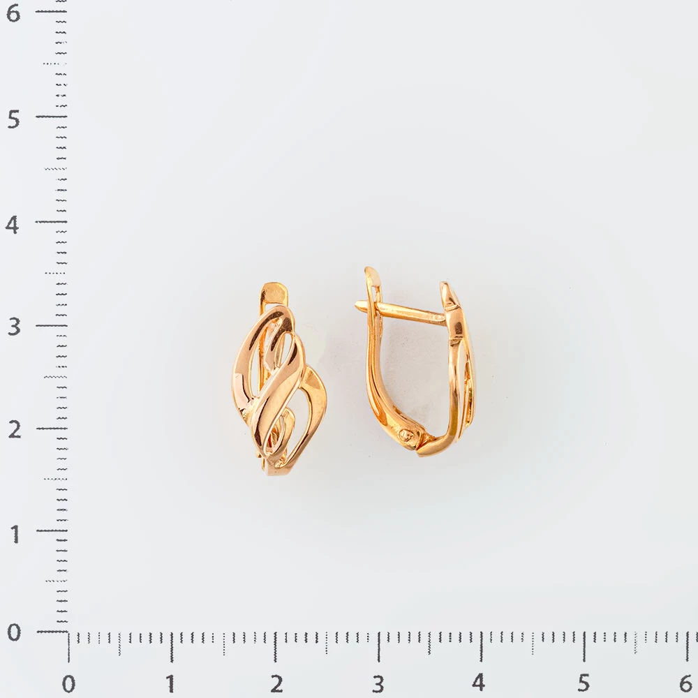 Серьги из красного золота 585 пробы