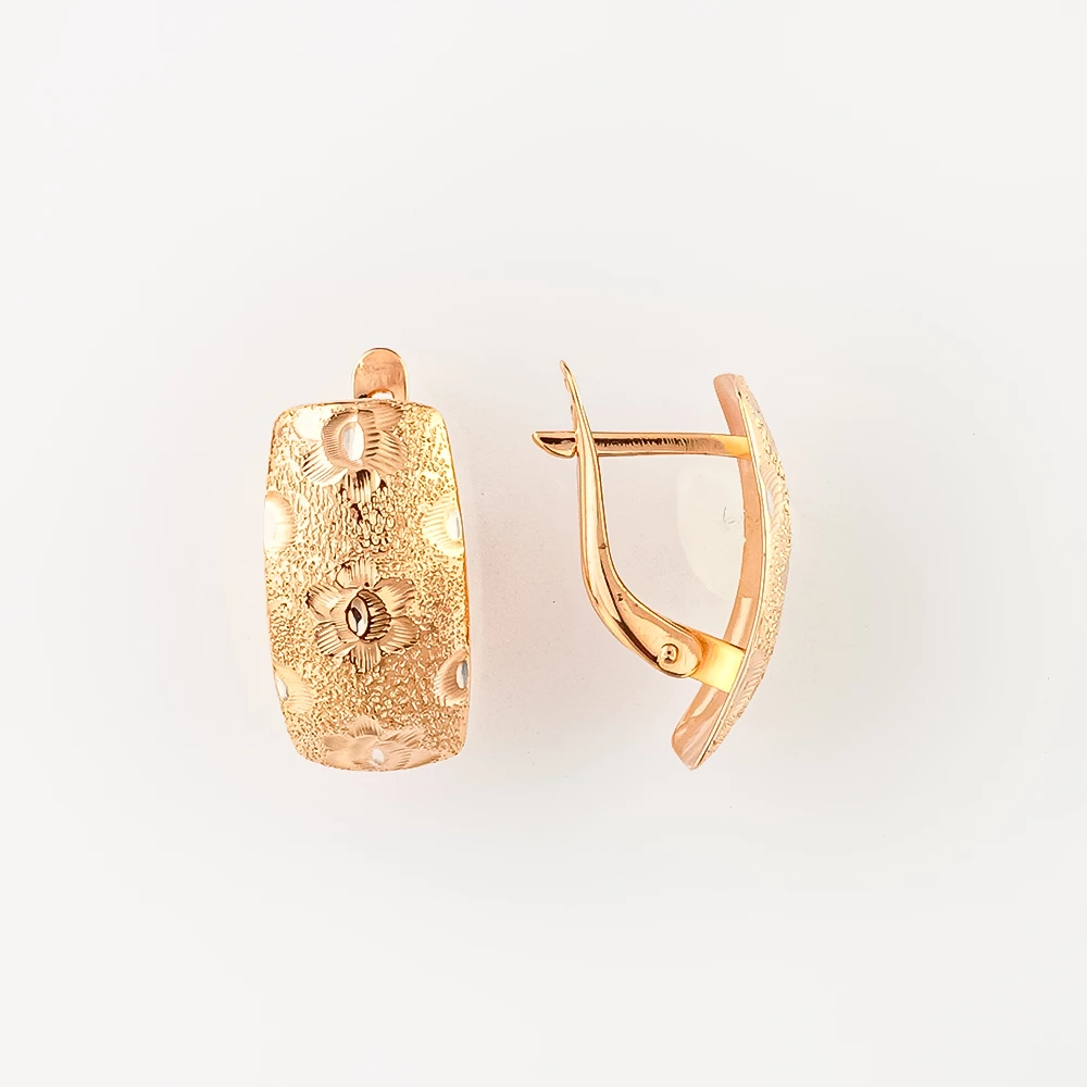 Серьги из красного золота 585 пробы