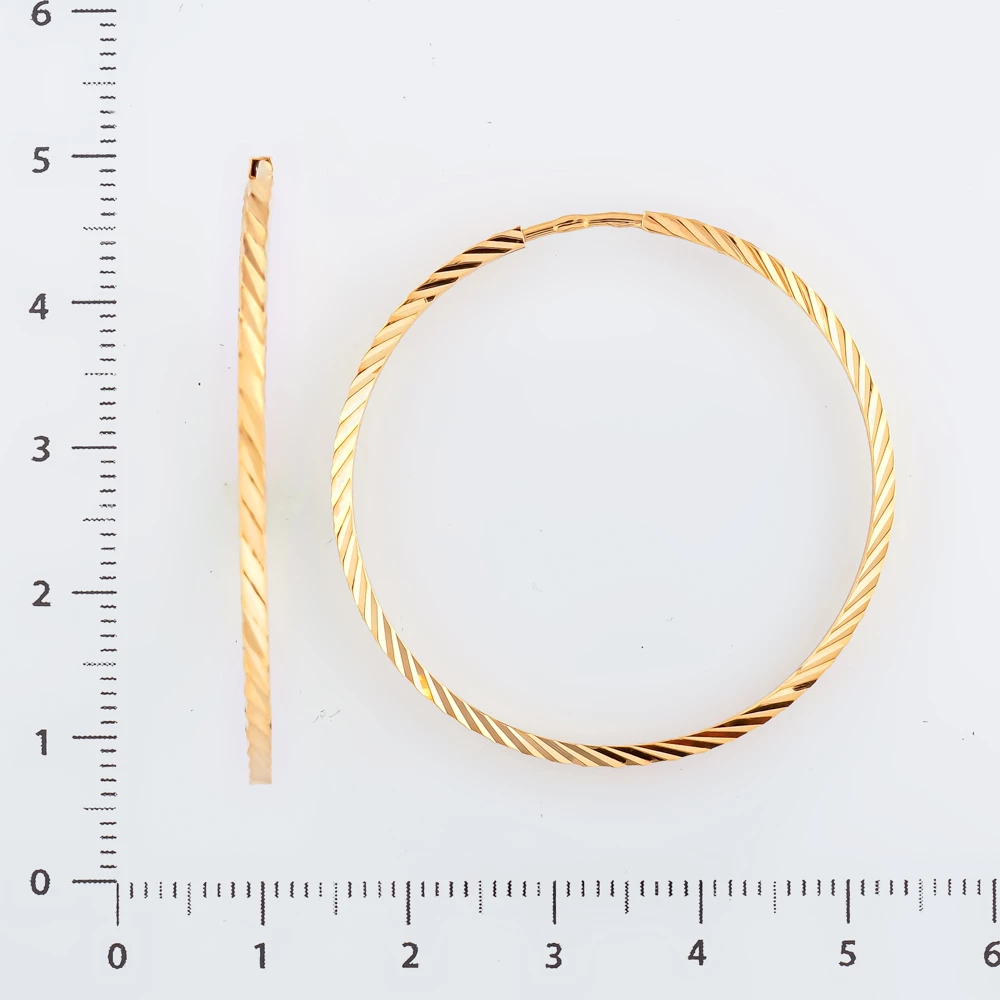 Серьги конго из красного золота 585 пробы