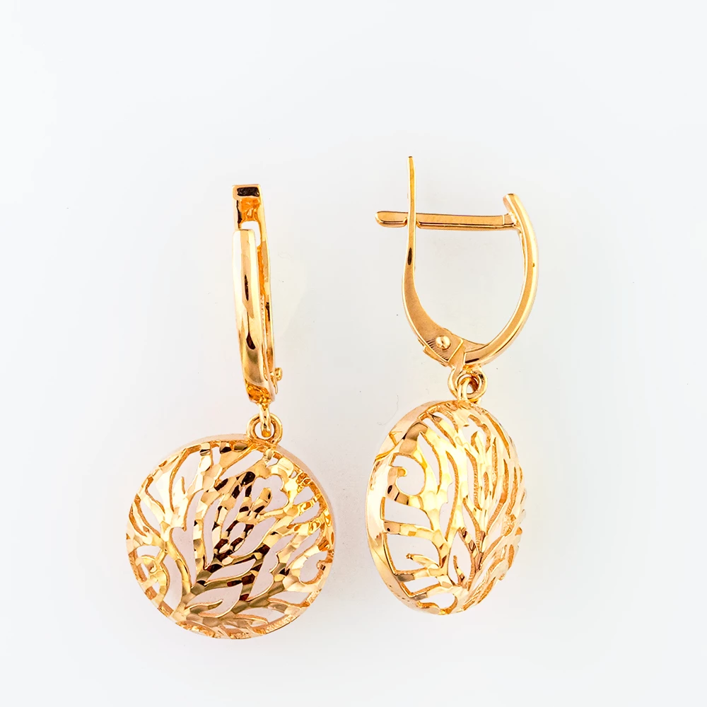 Серьги из красного золота 585 пробы