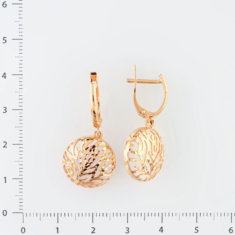 Серьги из красного золота 585 пробы