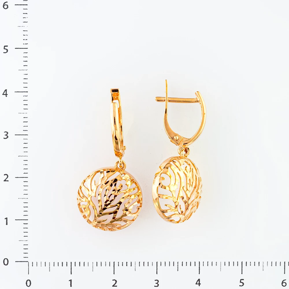 Серьги из красного золота 585 пробы