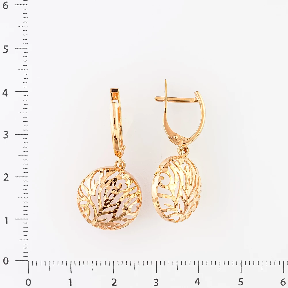 Серьги из красного золота 585 пробы