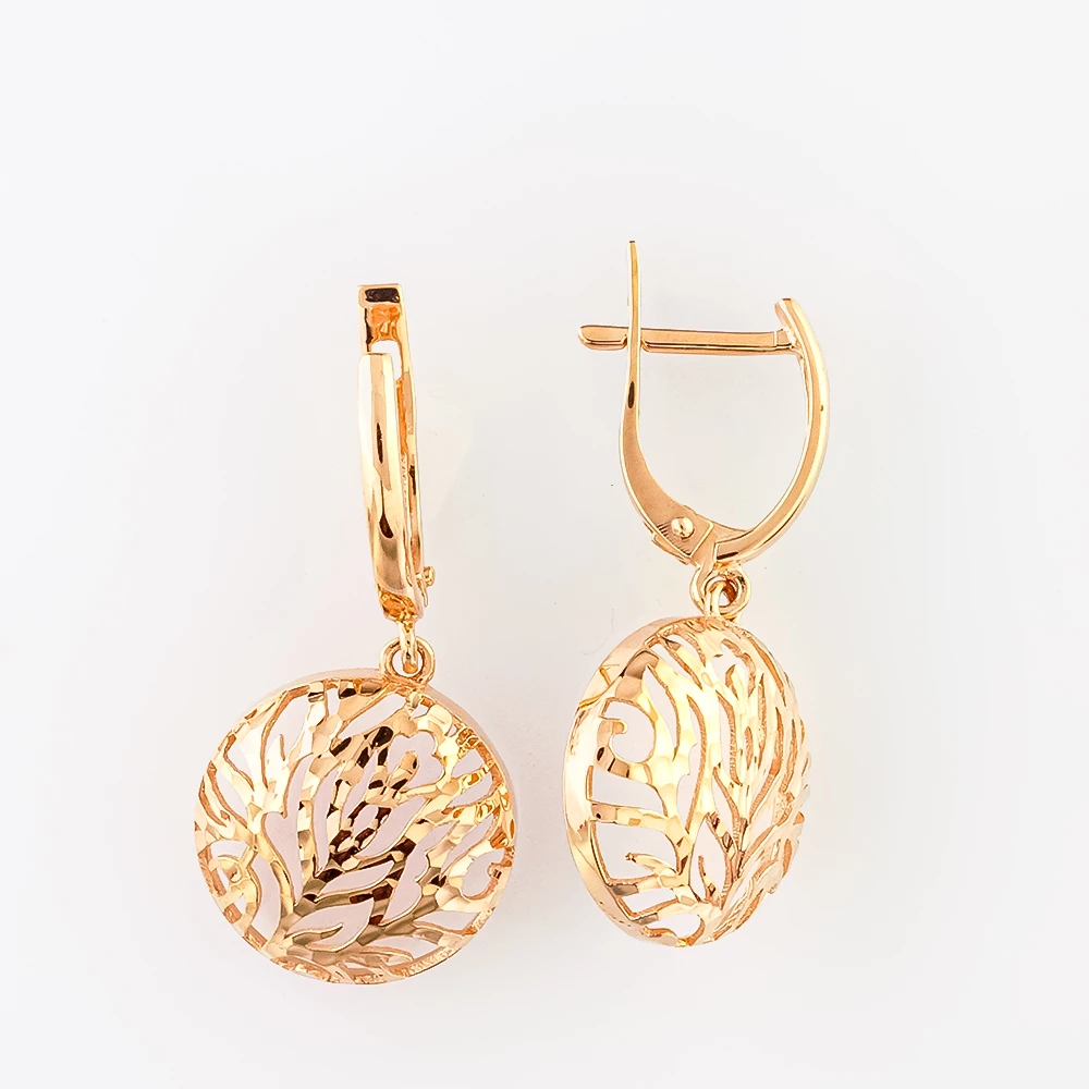 Серьги из красного золота 585 пробы
