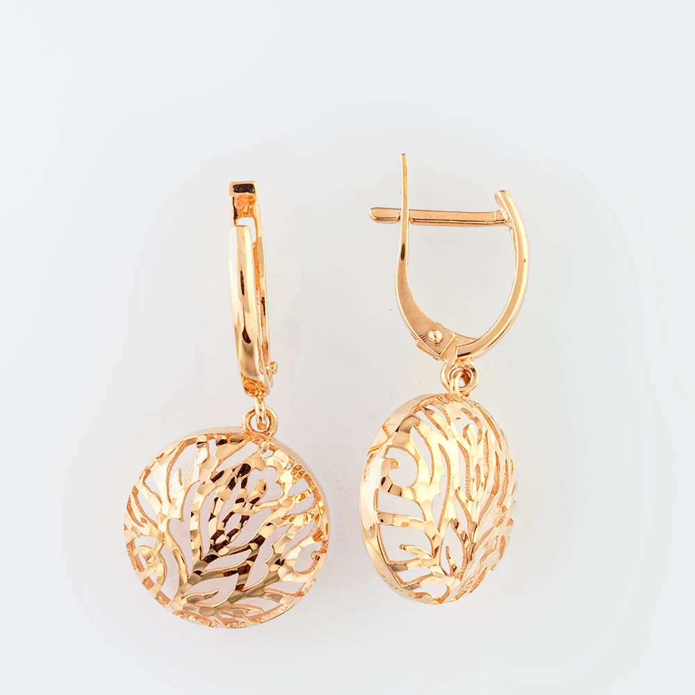 Серьги из красного золота 585 пробы