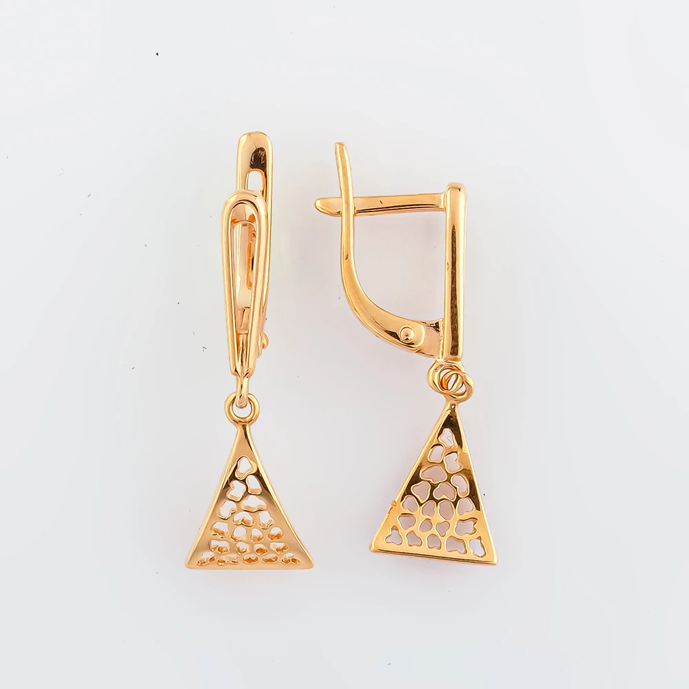 Серьги из красного золота 585 пробы