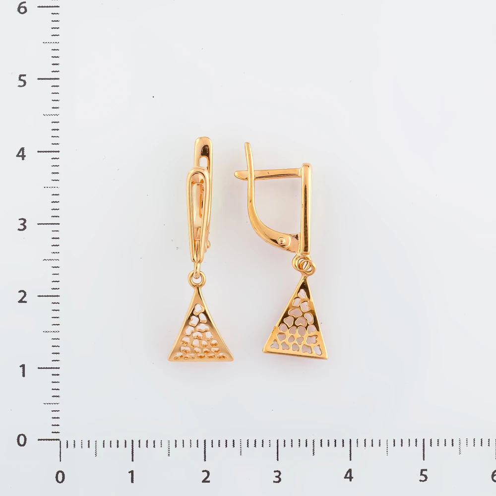 Серьги из красного золота 585 пробы
