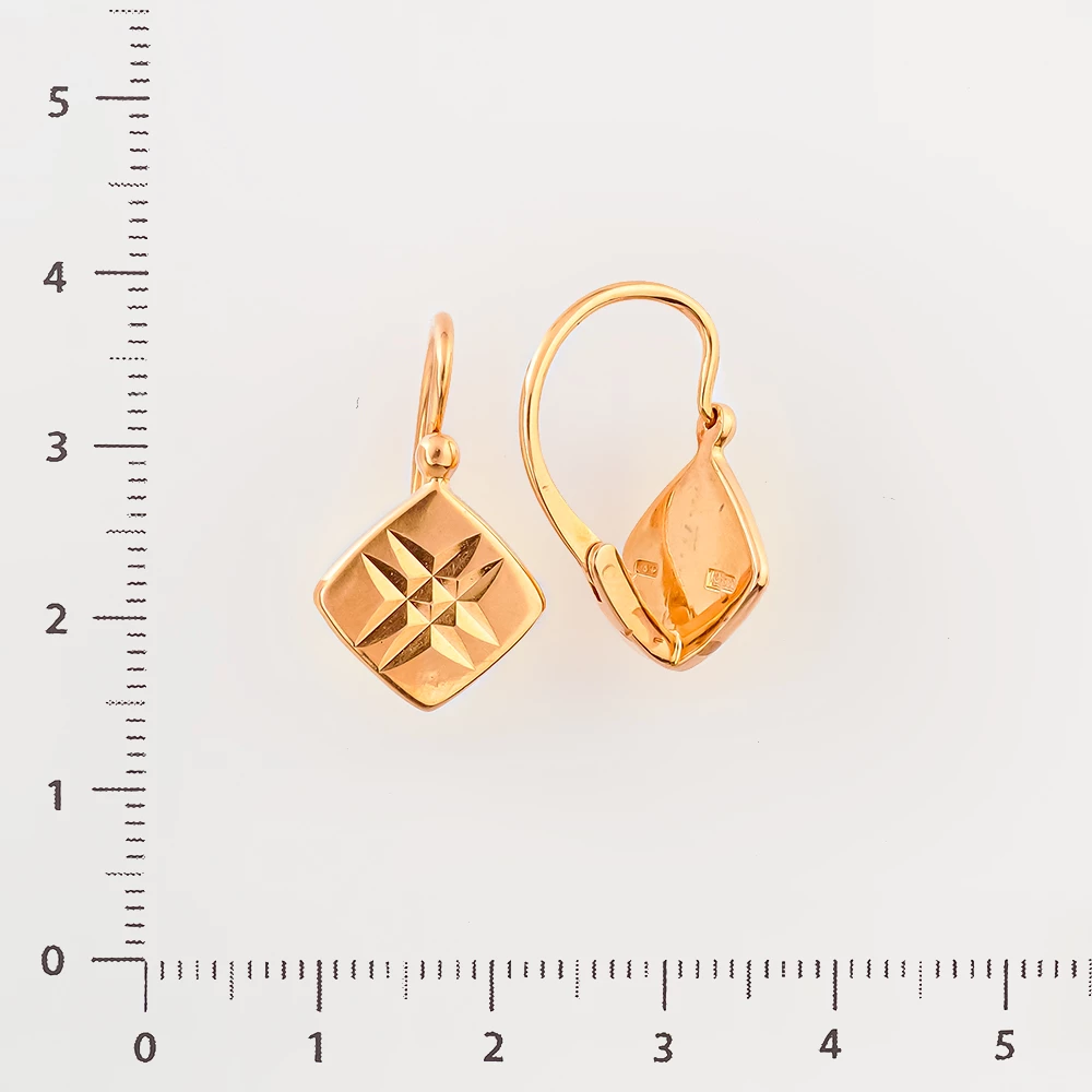 Серьги из красного золота 583 пробы