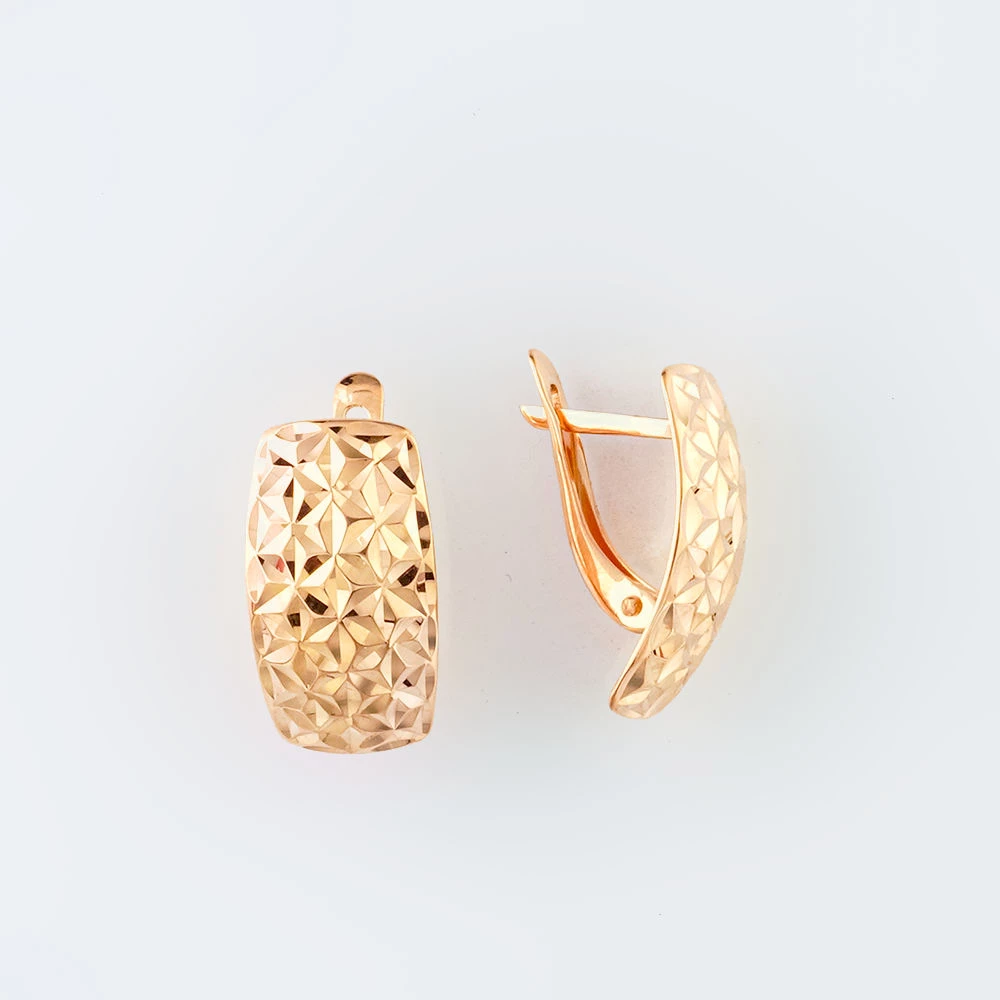 Серьги из красного золота 585 пробы