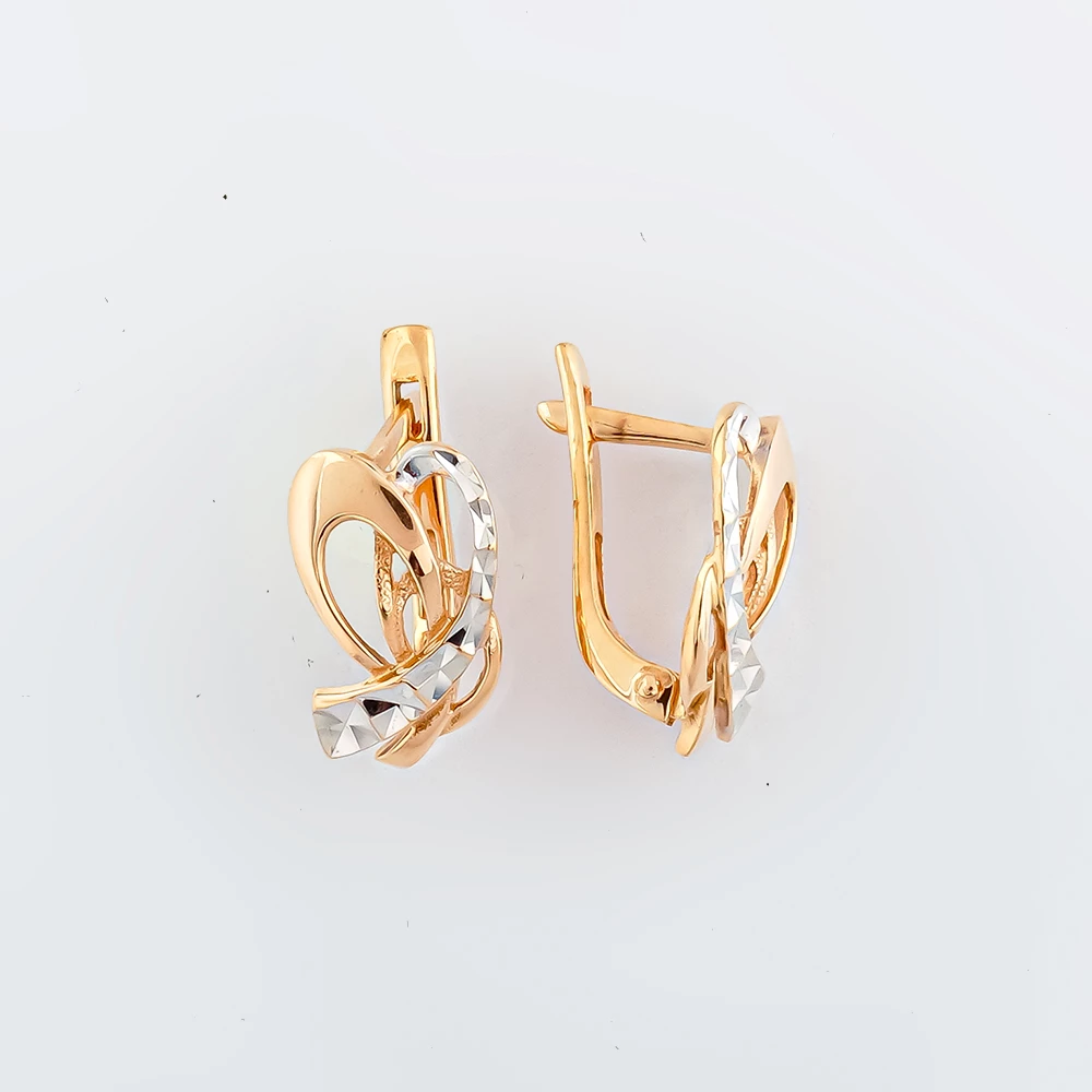 Серьги из красного золота 585 пробы