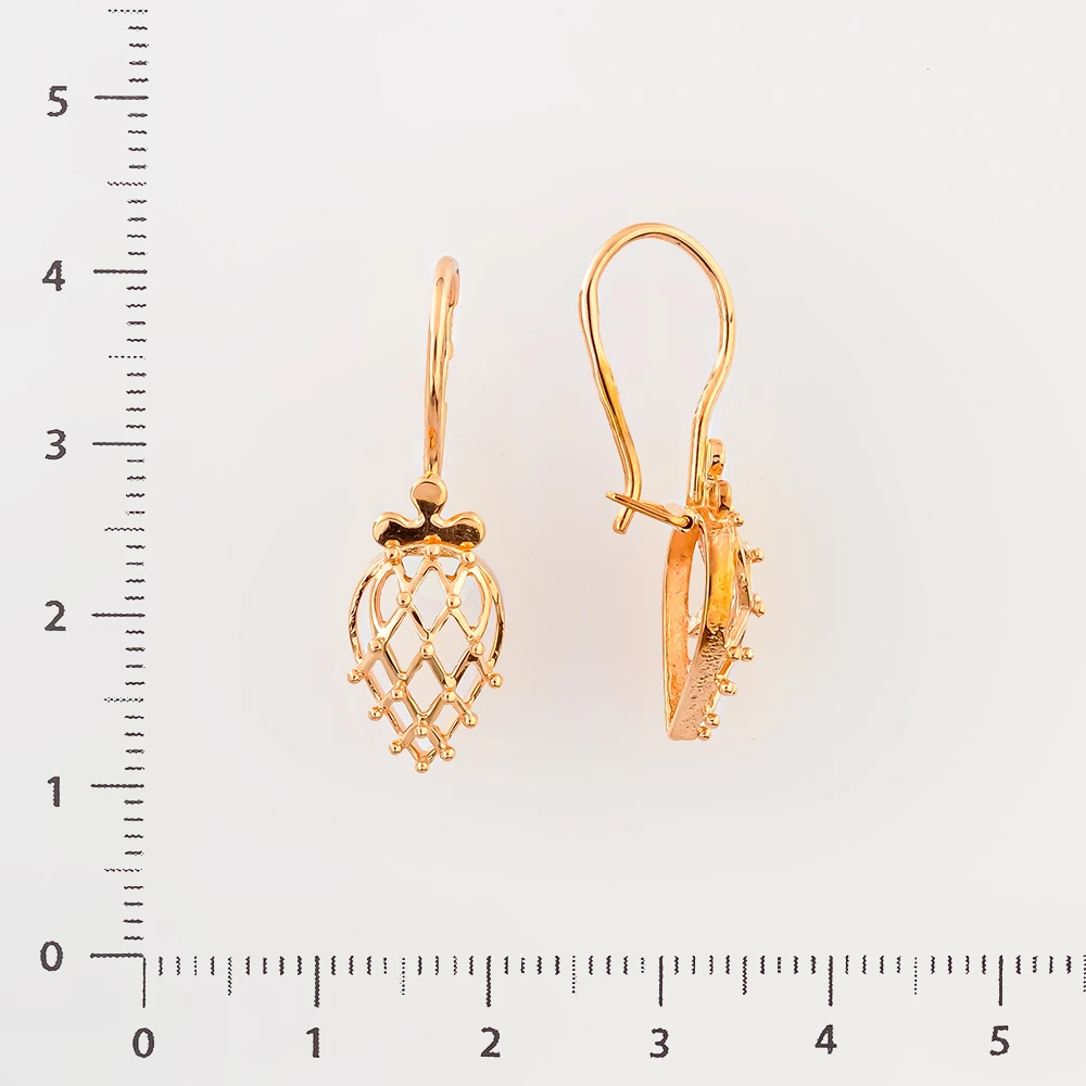 Серьги из красного золота 583 пробы