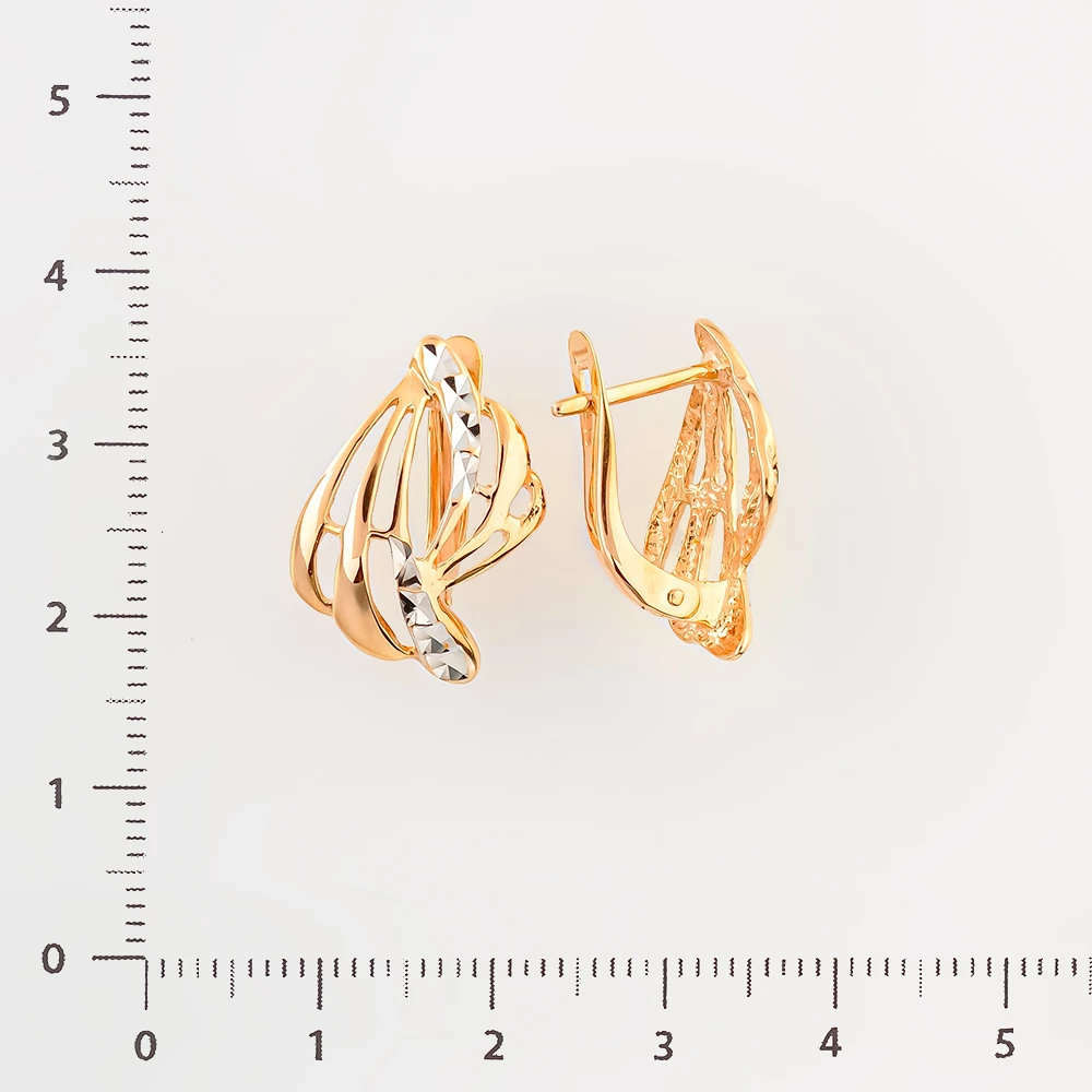 Серьги из красного золота 585 пробы