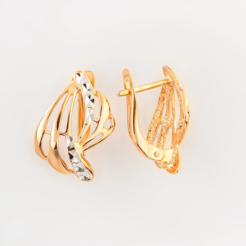 Серьги из красного золота 585 пробы