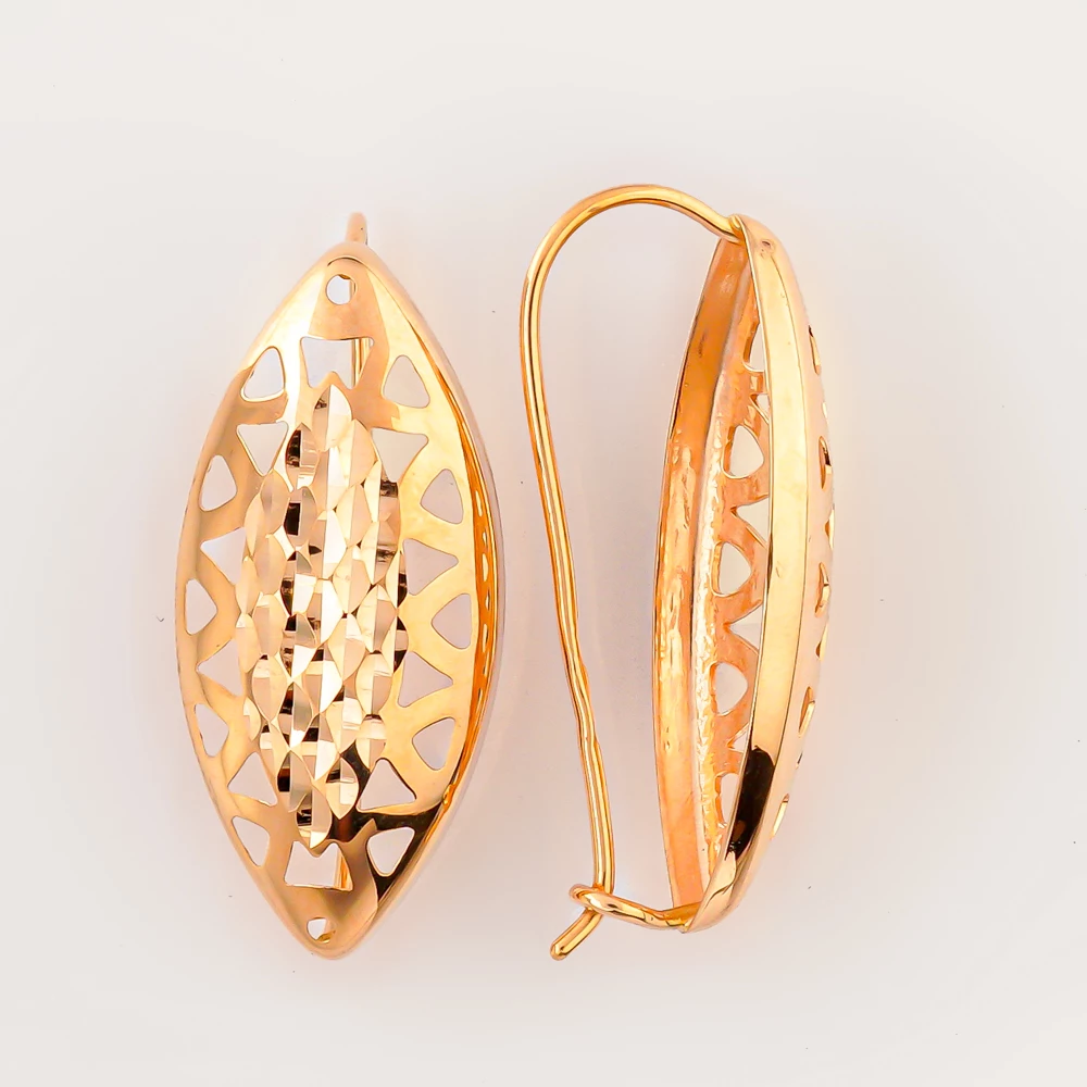 Серьги из красного золота 585 пробы