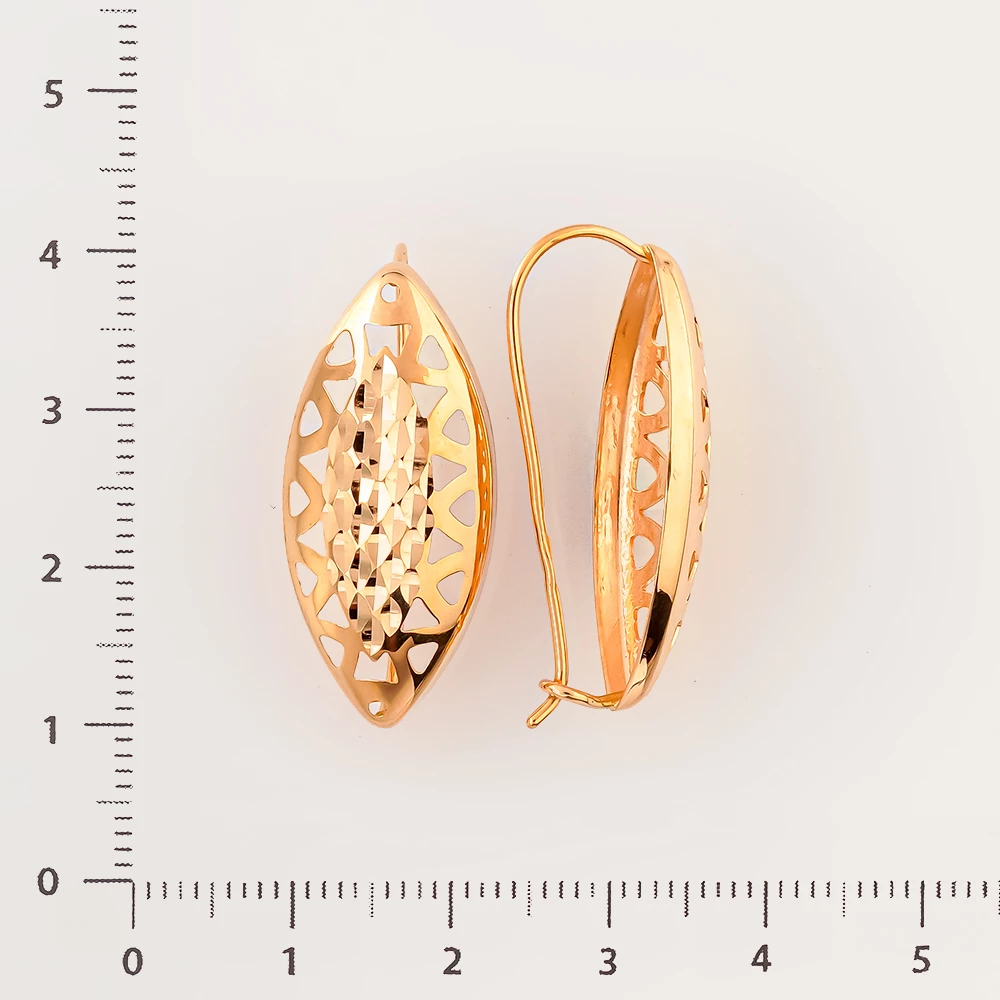 Серьги из красного золота 585 пробы