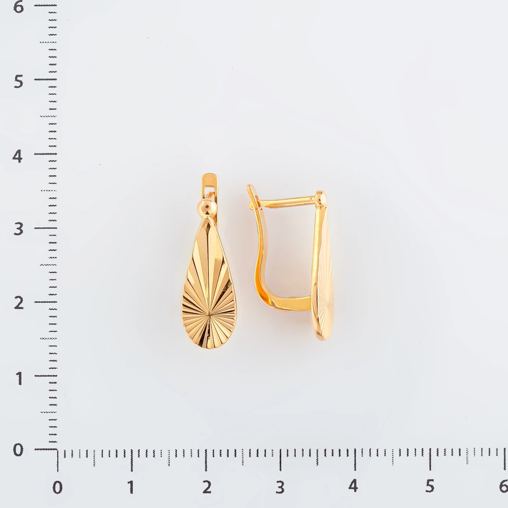 Серьги из красного золота 585 пробы