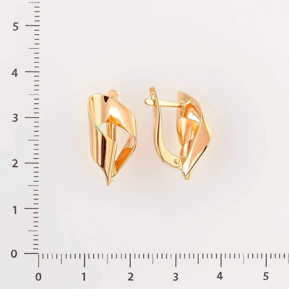 Серьги из красного золота 585 пробы