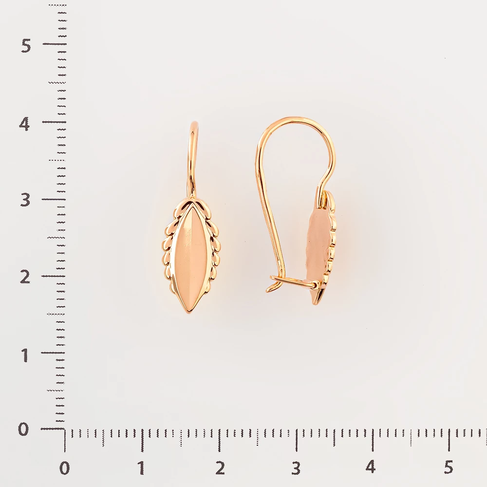 Серьги из красного золота 585 пробы