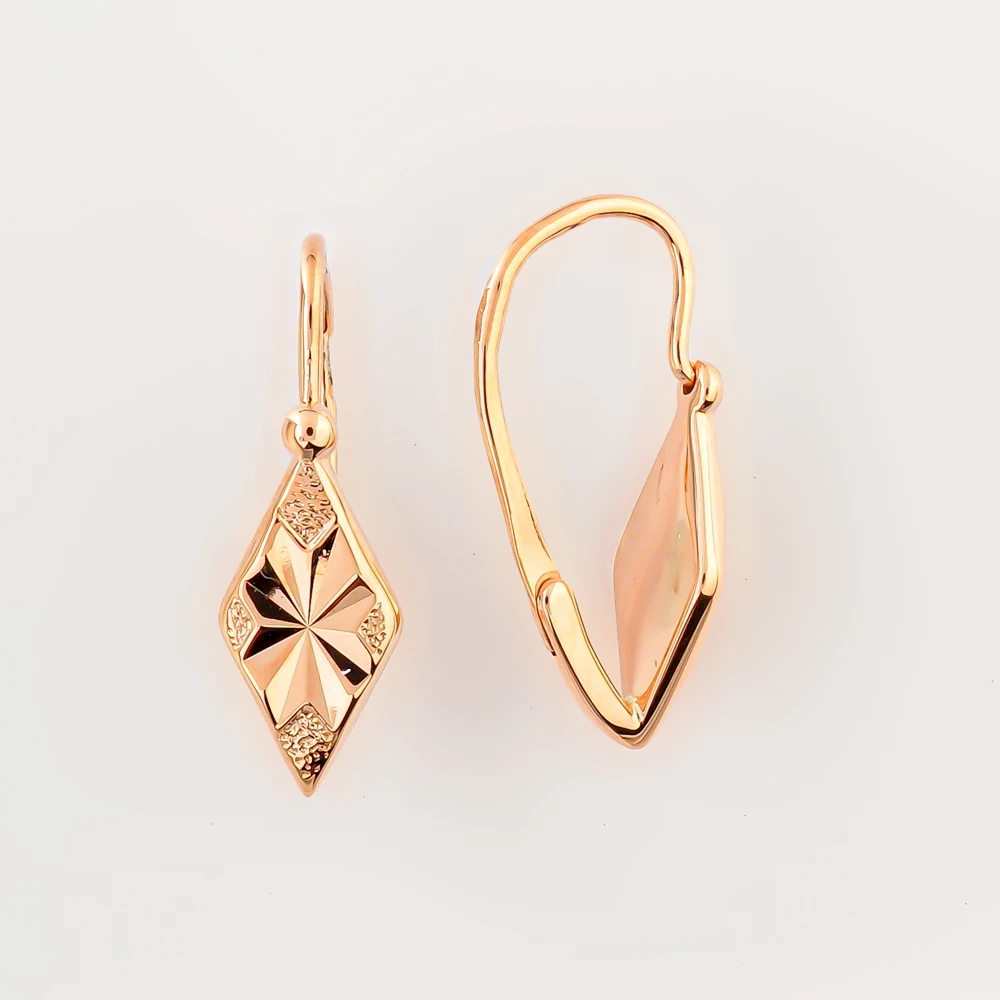 Серьги из красного золота 585 пробы