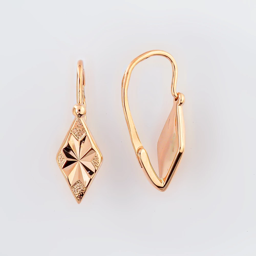 Серьги из красного золота 585 пробы