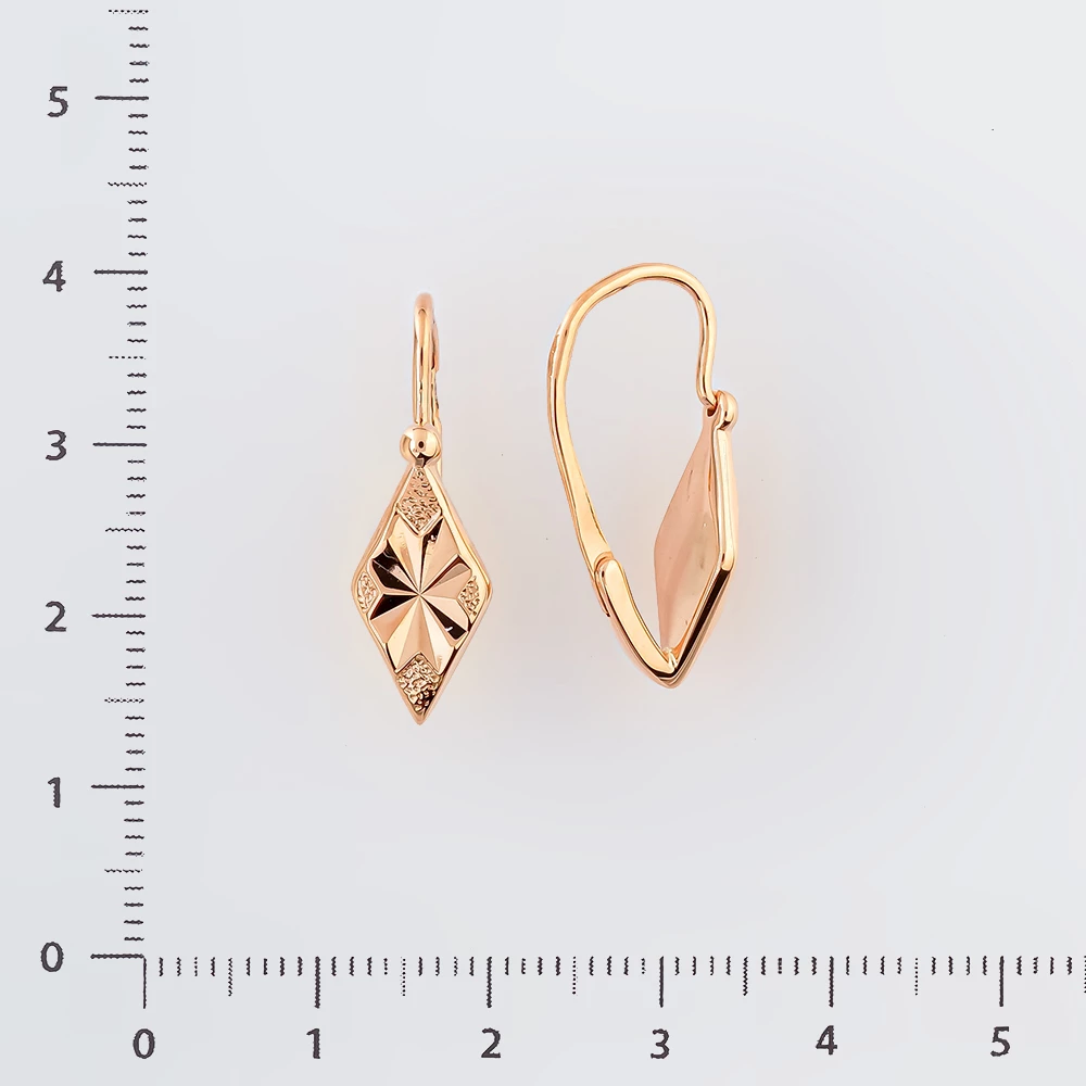 Серьги из красного золота 585 пробы