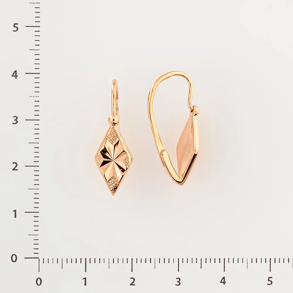Серьги из красного золота 585 пробы