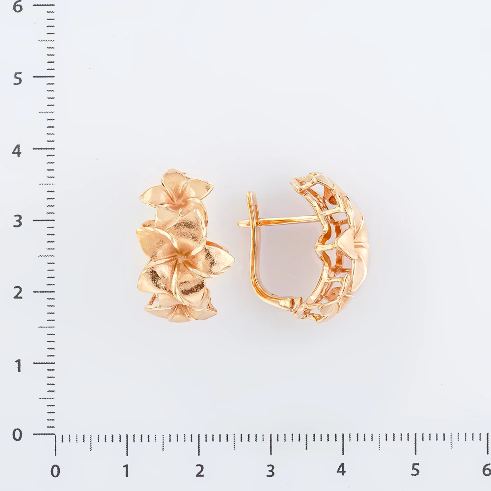 Серьги из красного золота 585 пробы