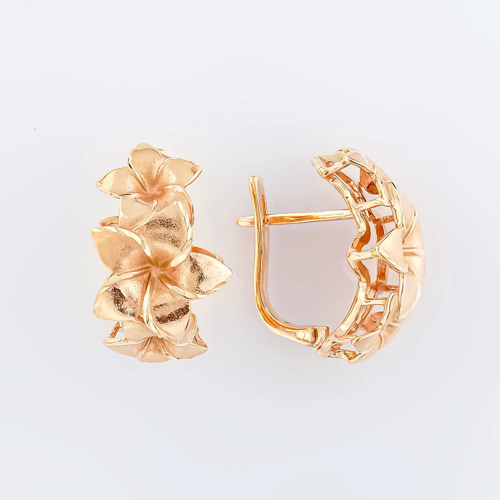 Серьги из красного золота 585 пробы