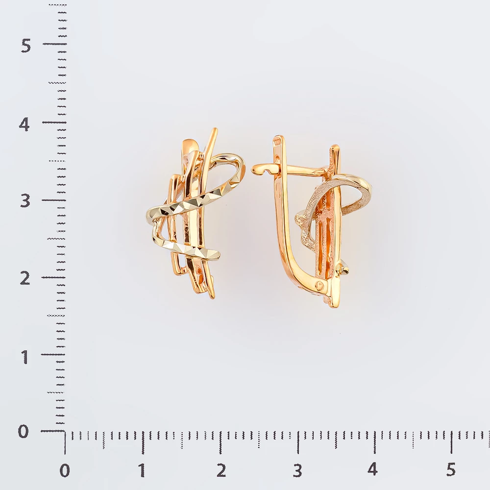 Серьги из красного золота 585 пробы