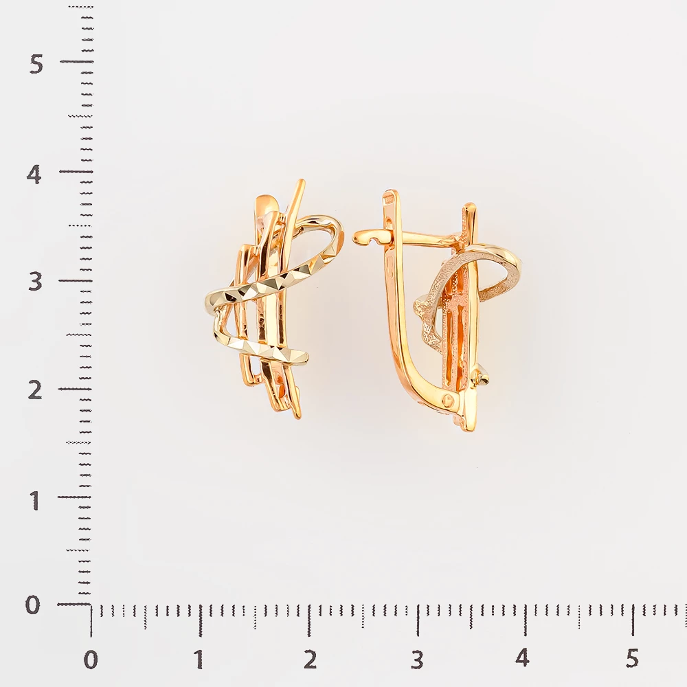Серьги из красного золота 585 пробы