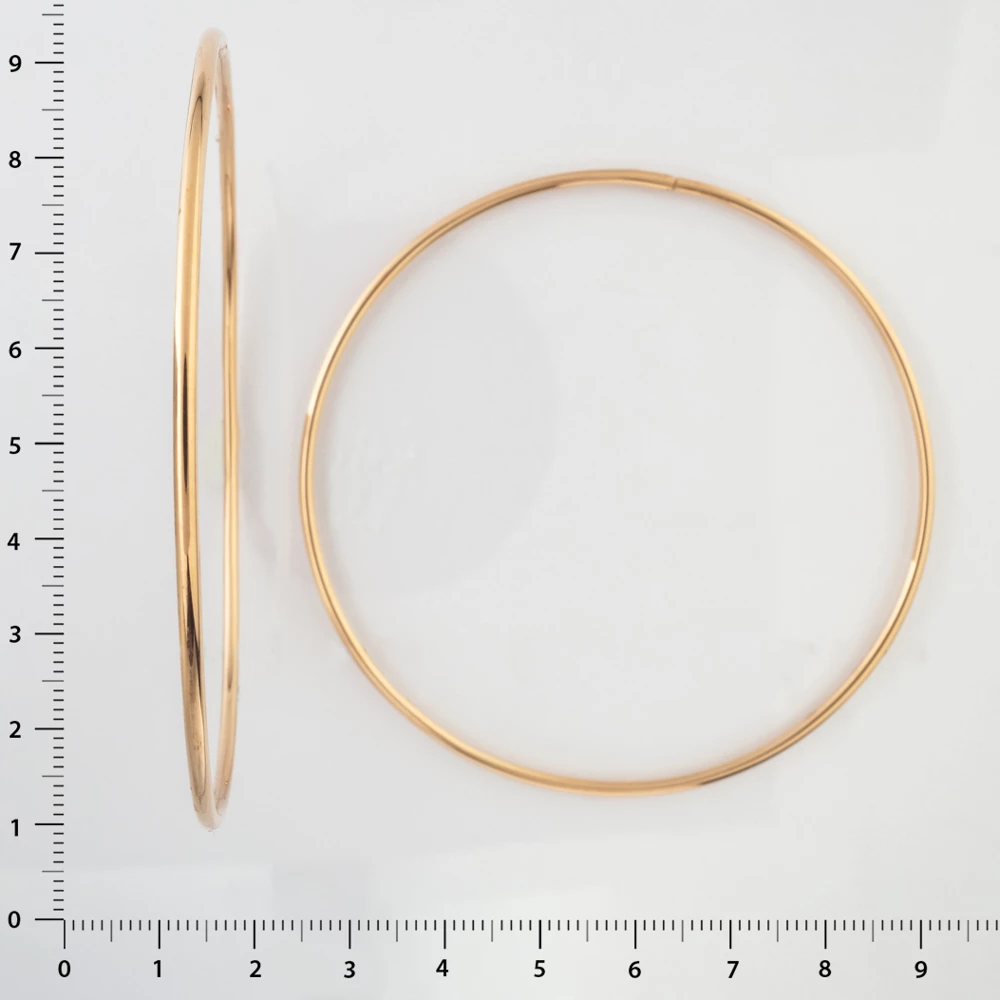 Серьги конго из красного золота 585 пробы