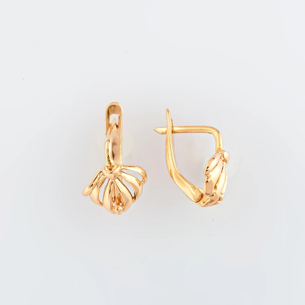 Серьги из красного золота 585 пробы