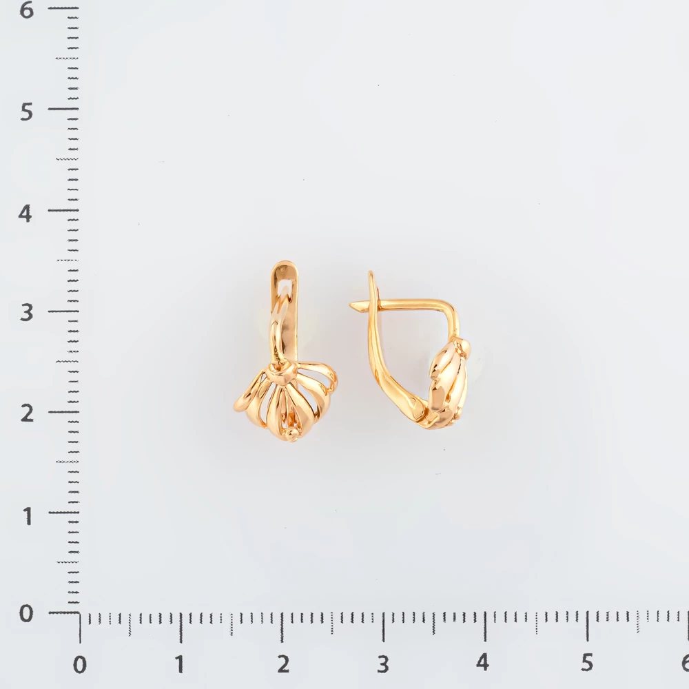 Серьги из красного золота 585 пробы