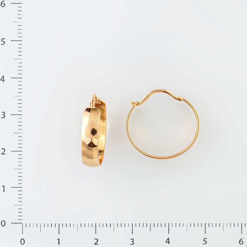 Серьги конго из красного золота 583 пробы
