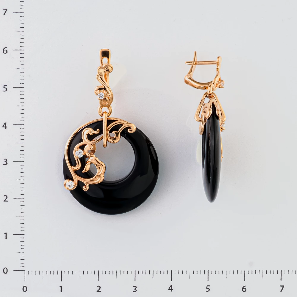 Серьги из красного золота 585 пробы