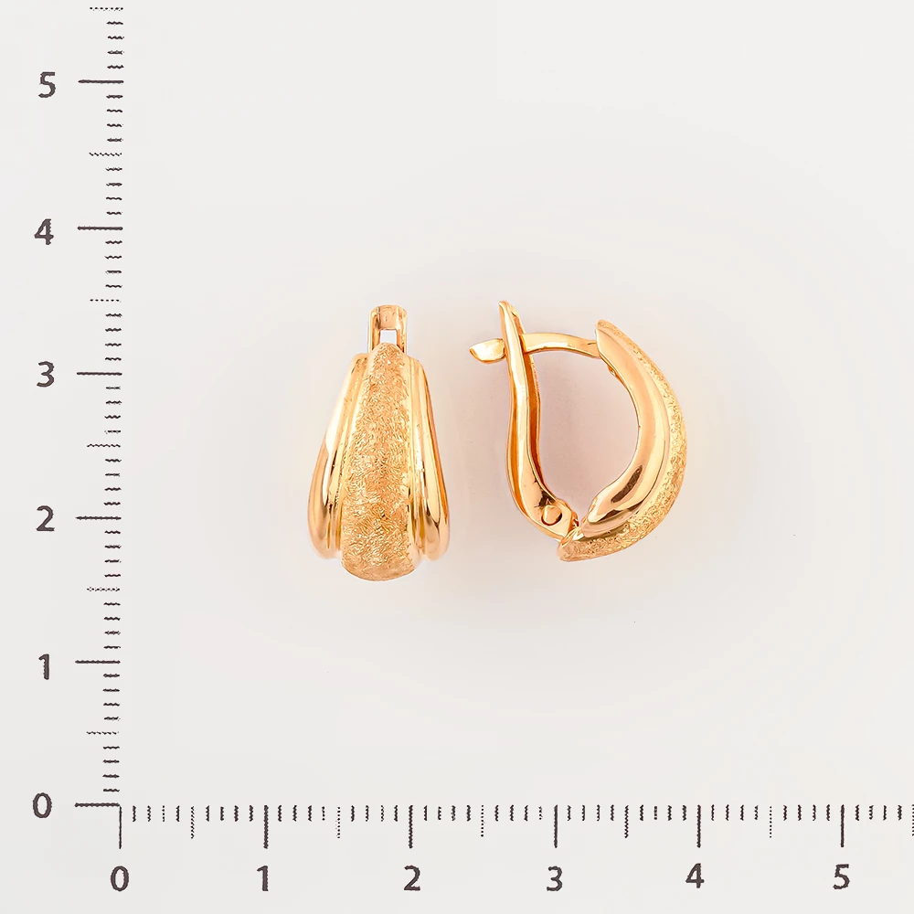 Серьги из красного золота 585 пробы