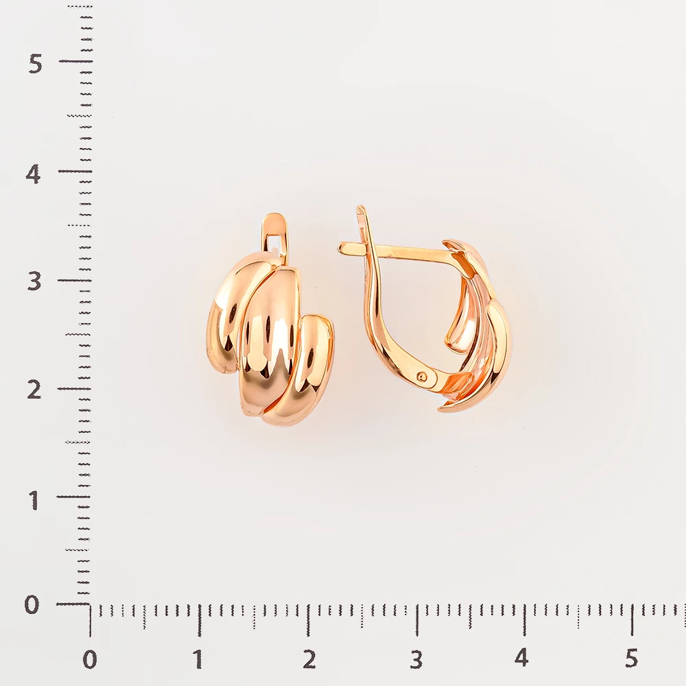 Серьги из красного золота 585 пробы