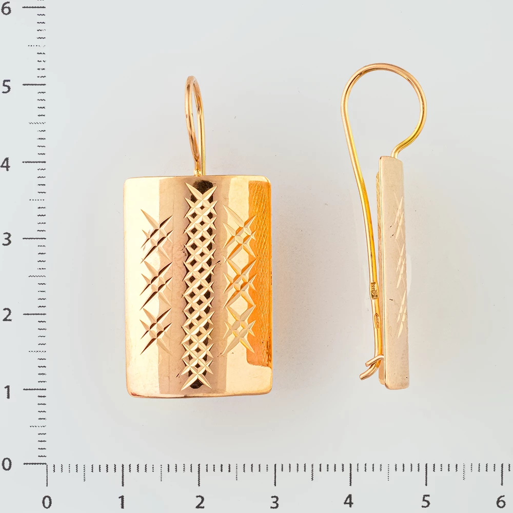 Серьги из красного золота 585 пробы