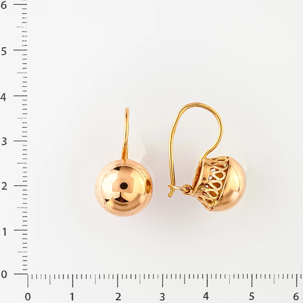 Серьги из красного золота 585 пробы