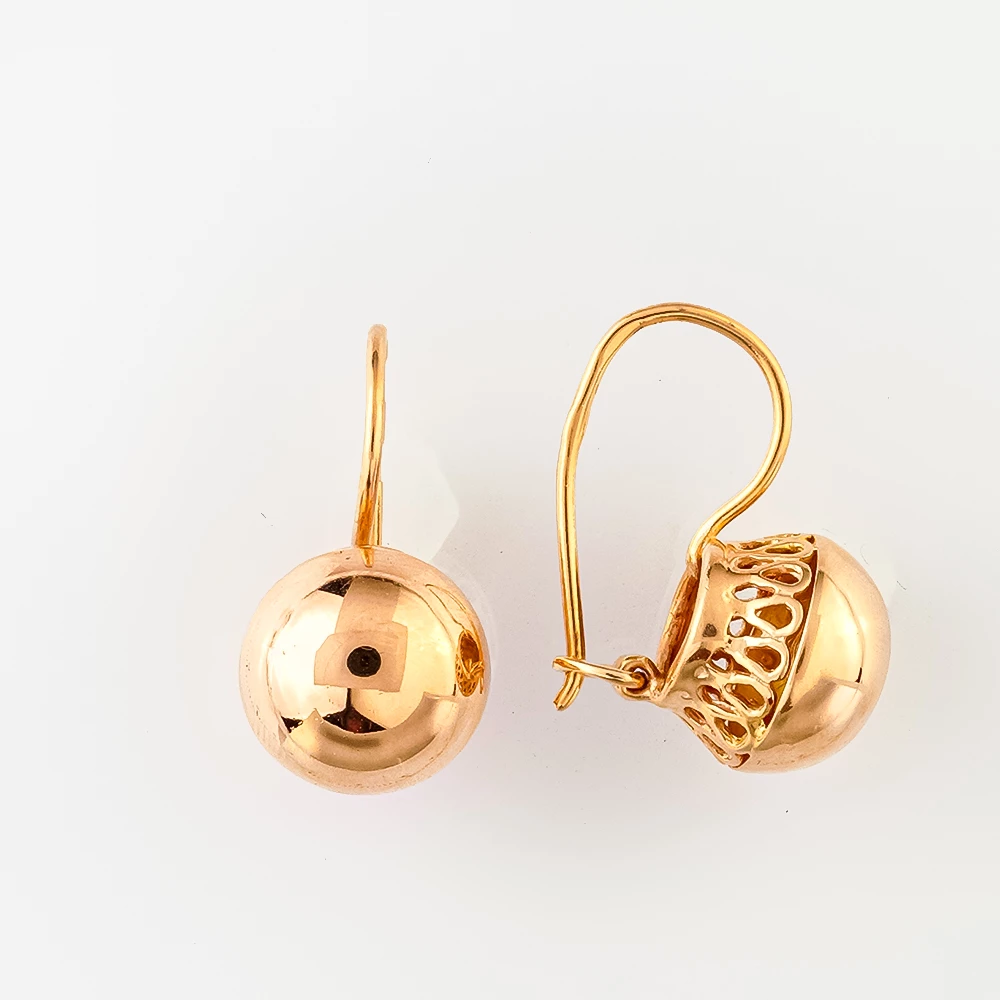 Серьги из красного золота 585 пробы