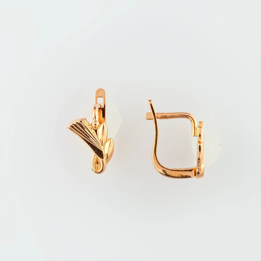 Серьги из красного золота 585 пробы