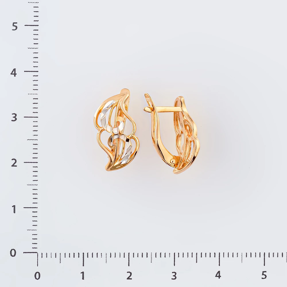 Серьги из красного золота 585 пробы