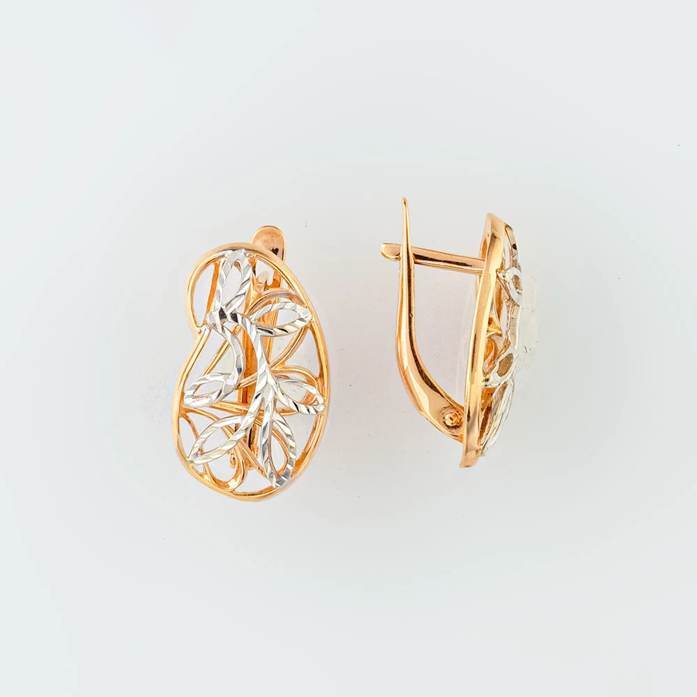 Серьги из красного золота 585 пробы