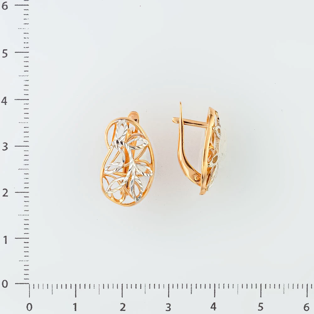Серьги из красного золота 585 пробы