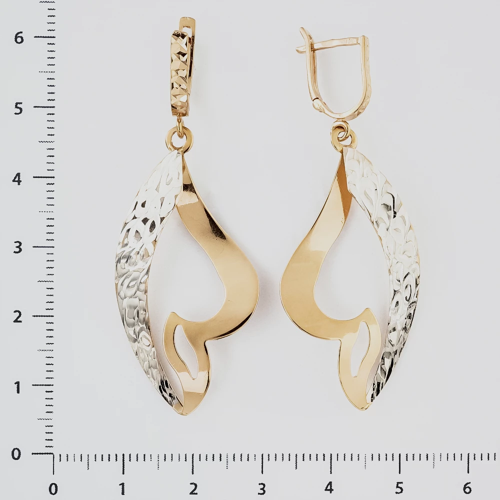 Серьги из красного золота 585 пробы