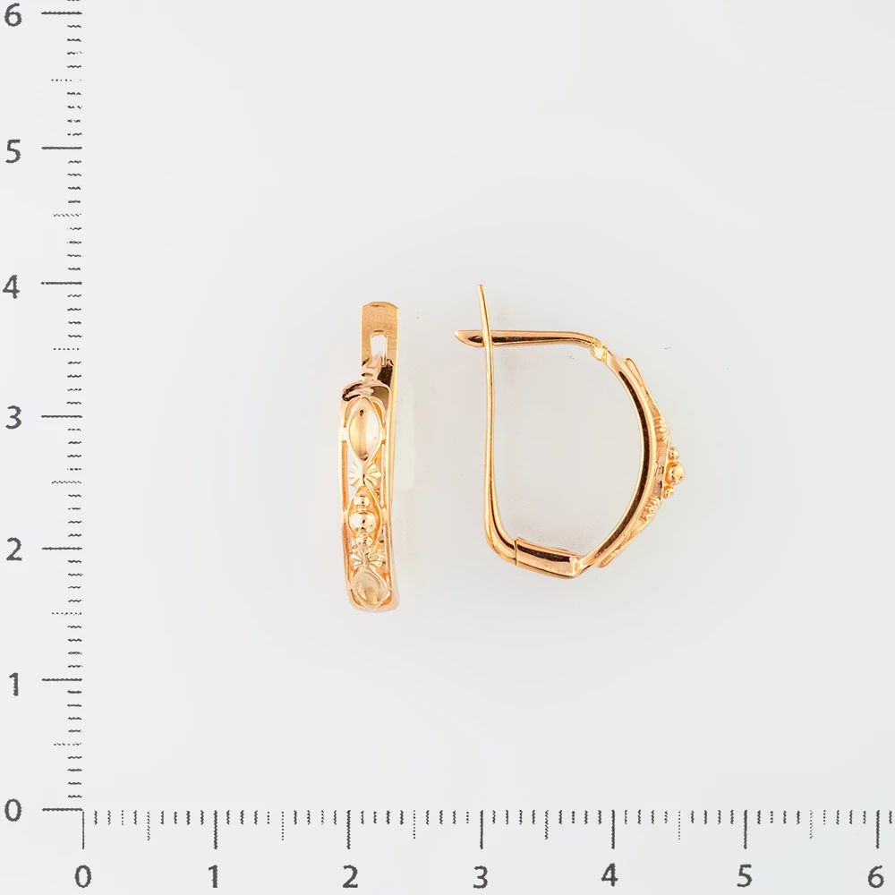 Серьги из красного золота 585 пробы