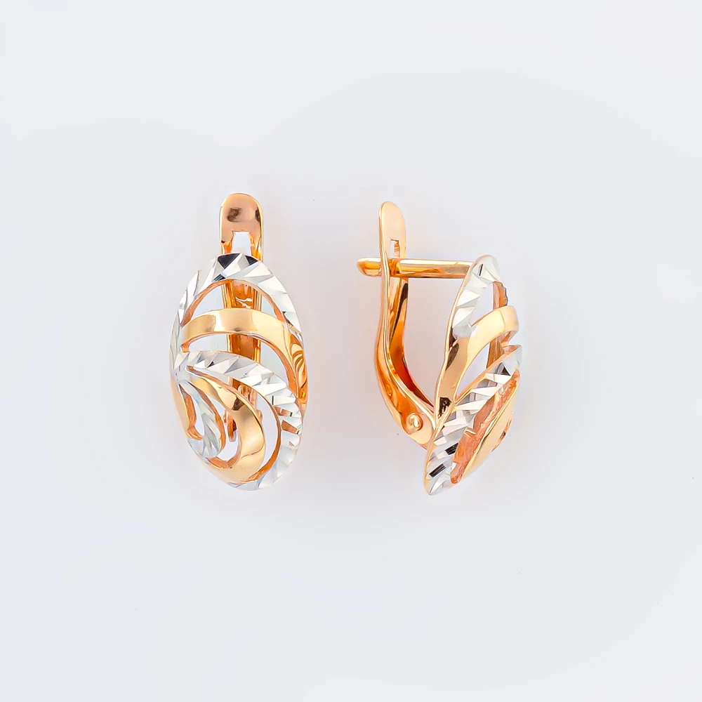 Серьги из красного золота 585 пробы