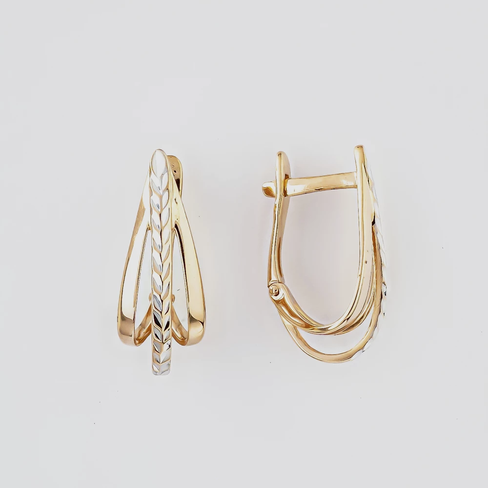 Серьги из красного золота 585 пробы