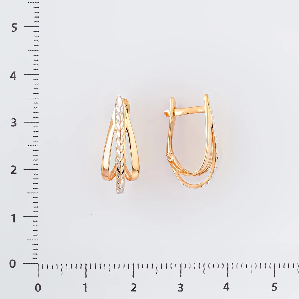 Серьги из красного золота 585 пробы